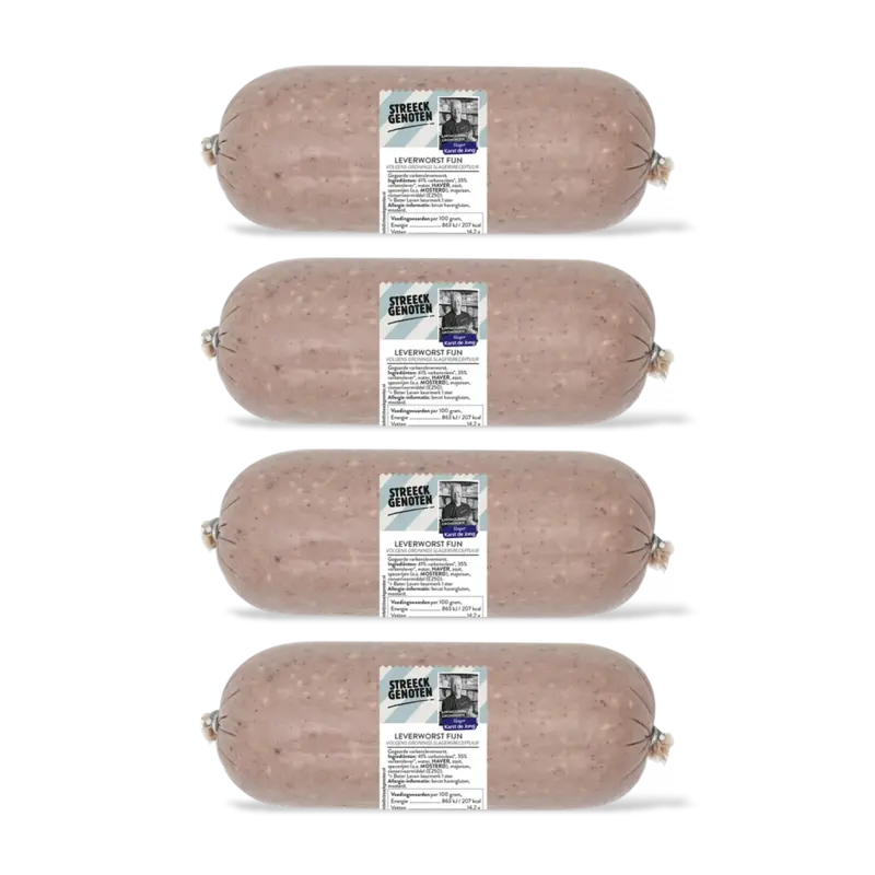 Streeckgenoten Groningse leverworst fijn 4-pack