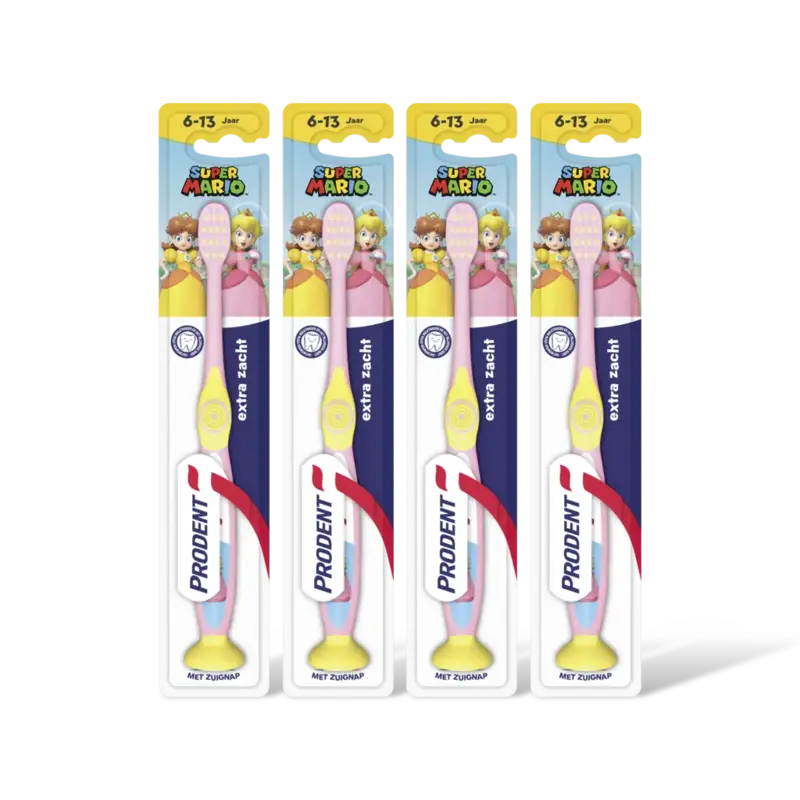 Prodent Tandenborstel super mario jr 6-12 4-pack