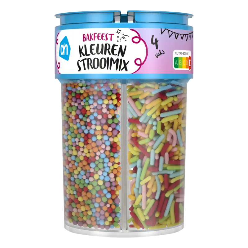 AH Bakfeest kleuren strooimix 4 vaks
