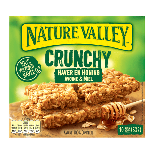 Nature Valley Crunchy haver en honing 5 stuks