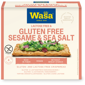 Wasa Gluten- & Lactosevrij Knäckebröd Sesame & Sea Salt 240 g
