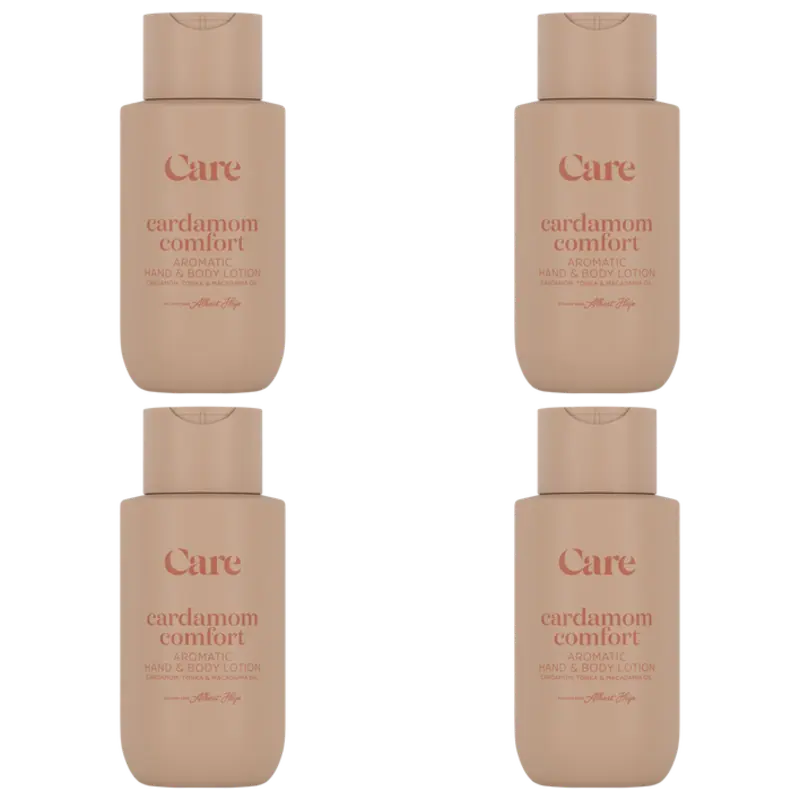 Care Cardamom hand & body lotion 4-pack