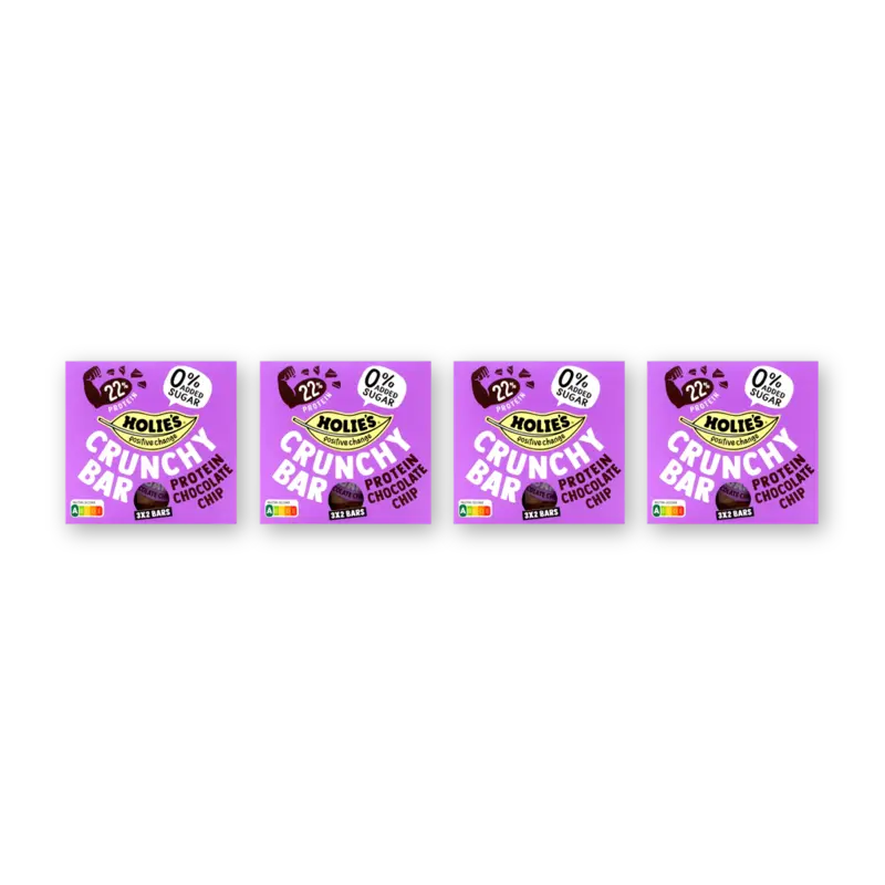 Holie's Crunchy bar protein choc chip 4-pack