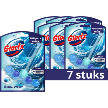 Glorix Blauw Water Ocean Toiletblok 7 x48 g