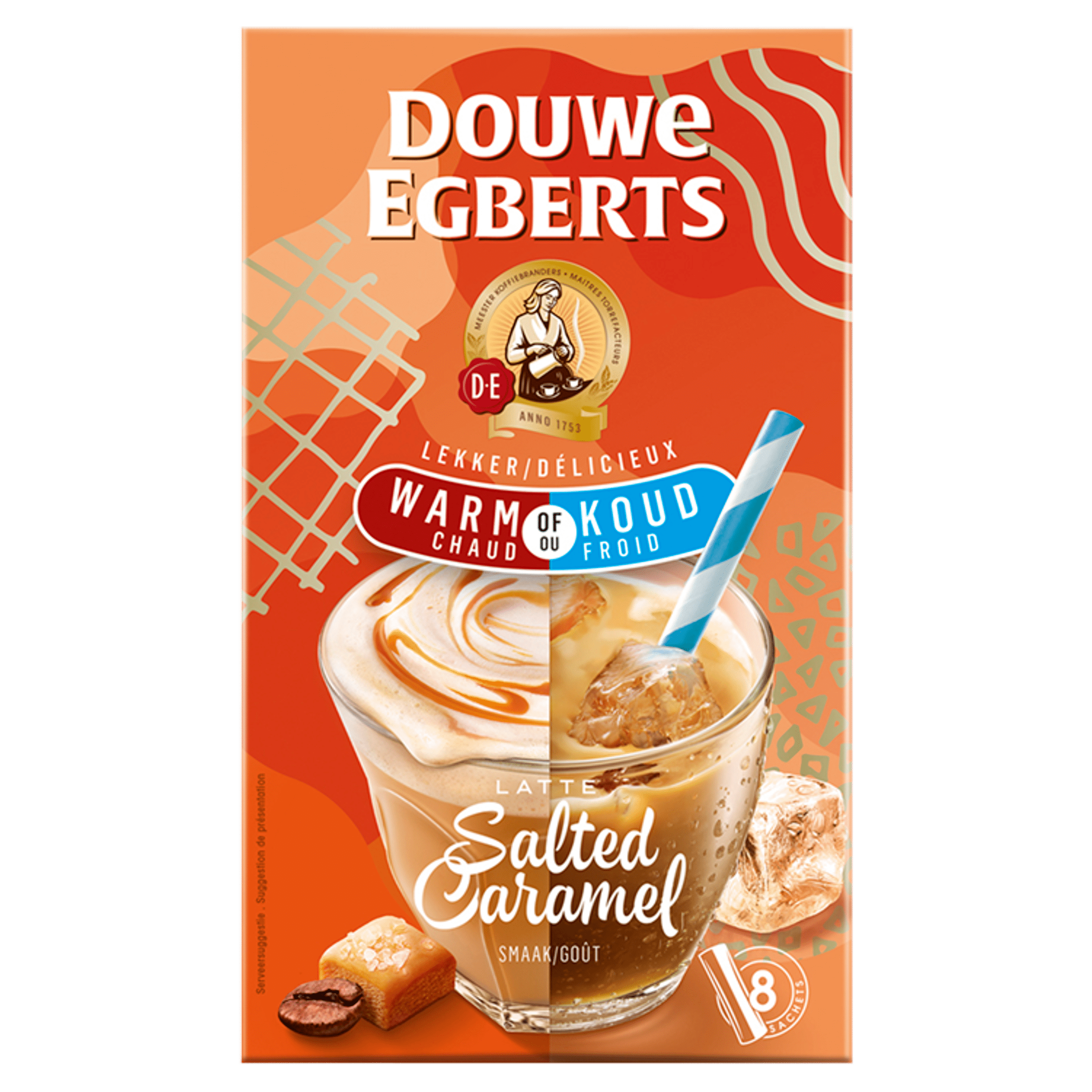 Douwe Egberts Oploskoffie salted caramel