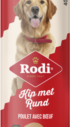 Rodi Hondensnacks worst kip-rund