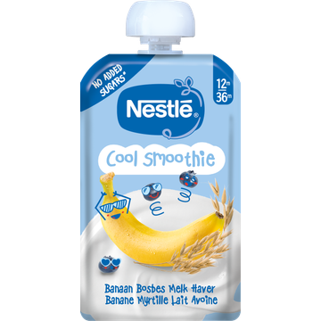 Nestlé Cool Smoothie Banaan Bosbes Melk Haver 12m-36m 110 g