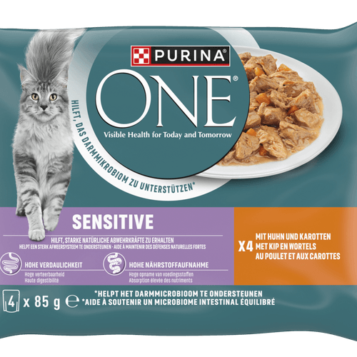 Purina One Kattenvoer sensitive kip 4 st.