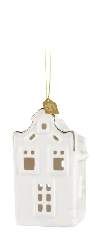 AH Excellent Hanger huisje klokgevel wit goud
