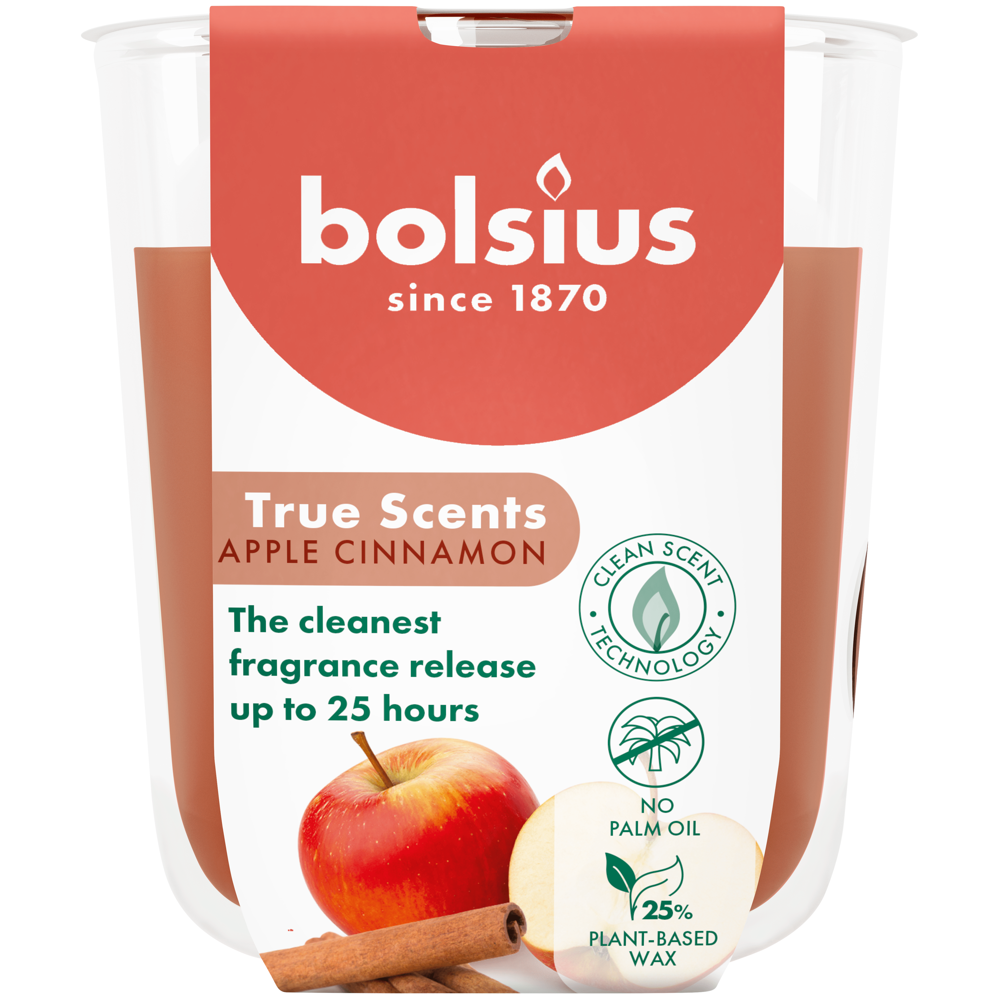 Bolsius Geurglas True Scents Apple Cinnamon