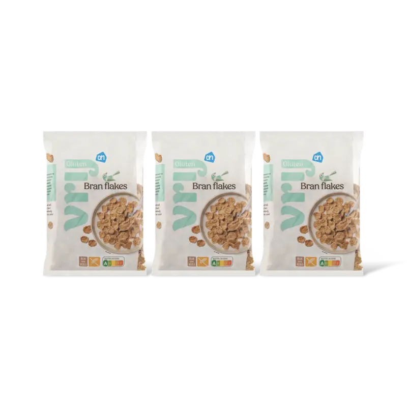 AH Glutenvrij Vezelrijke bran flakes 3-pack