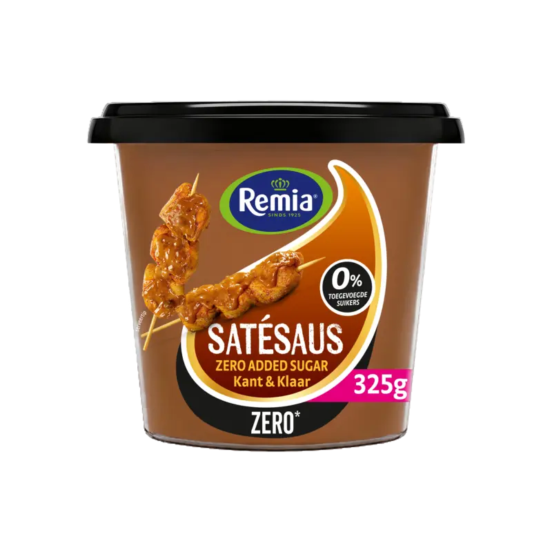Remia Satésaus zero added sugar kant & klaar