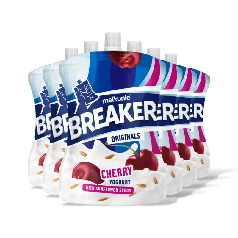 Melkunie Breaker kers yoghurt zonnebloem 6-pack