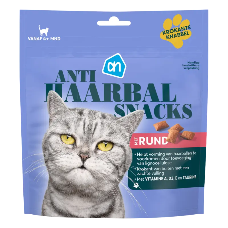 AH Anti haarbal snacks met rund