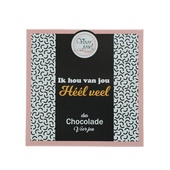 Lokaal chocoladereep ik hou van jou