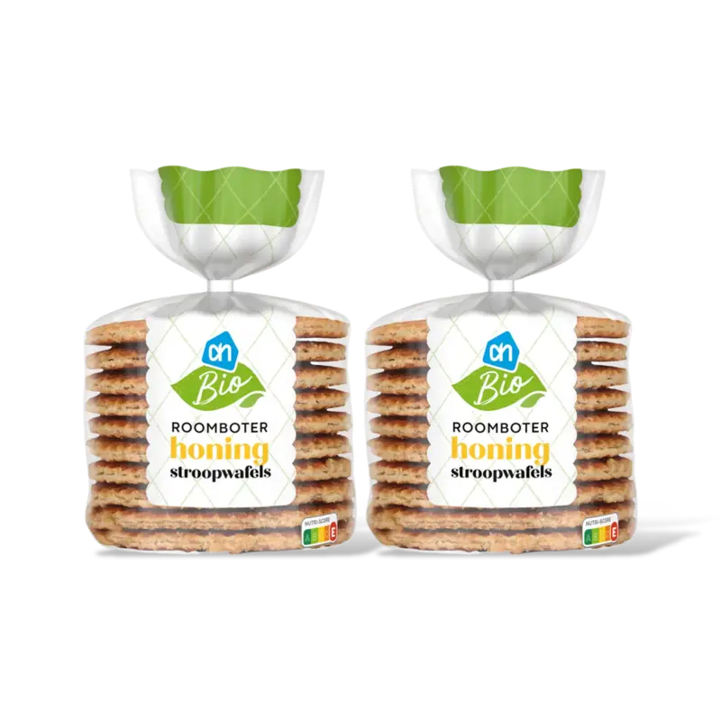 AH Biologisch Honing stroopwafels 2-pack