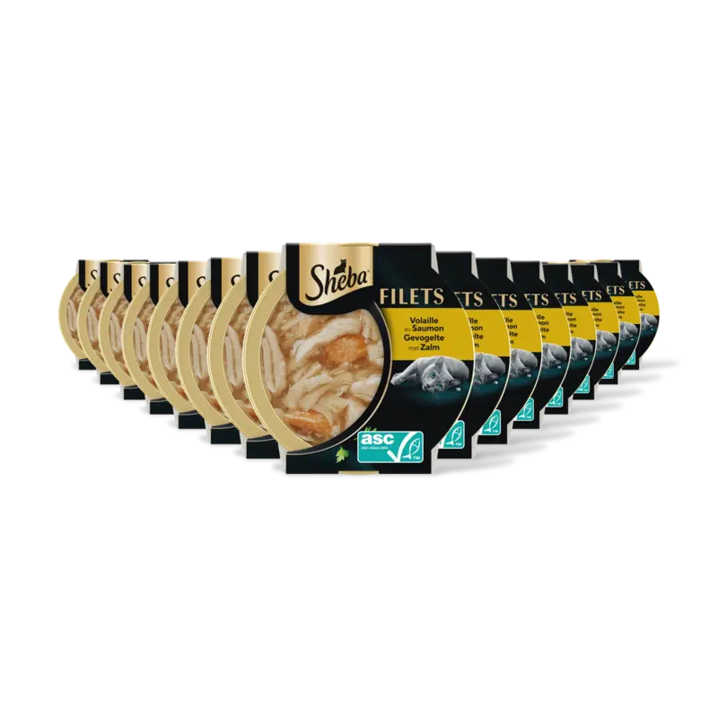 Sheba Filets gevogelte met zalm 15-pack