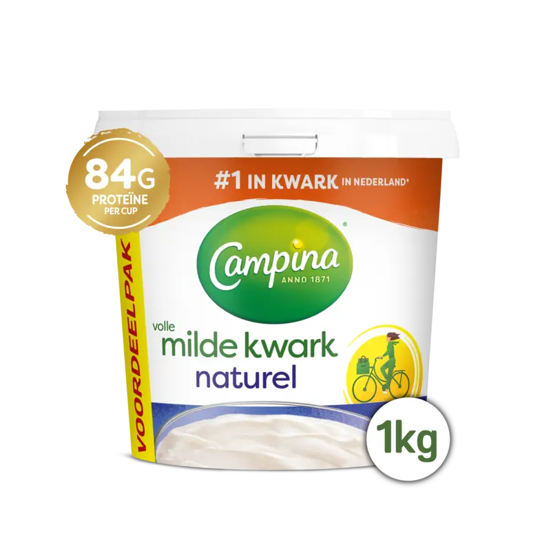 Campina Volle kwark naturel voordeelpak