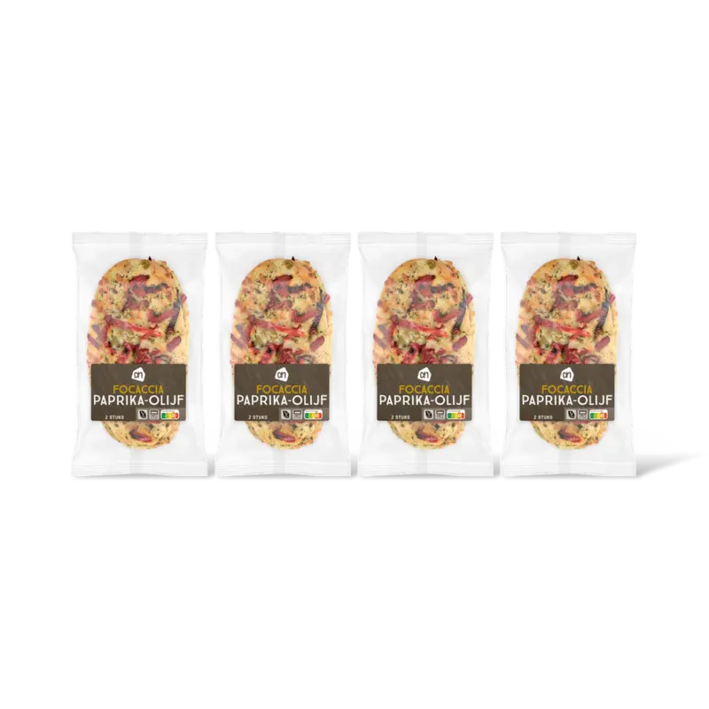 AH Focaccia paprika olijf 4-pack