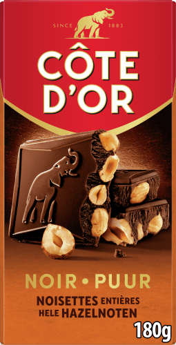 Côte d'Or Bloc chocoladereep puur hazelnoten