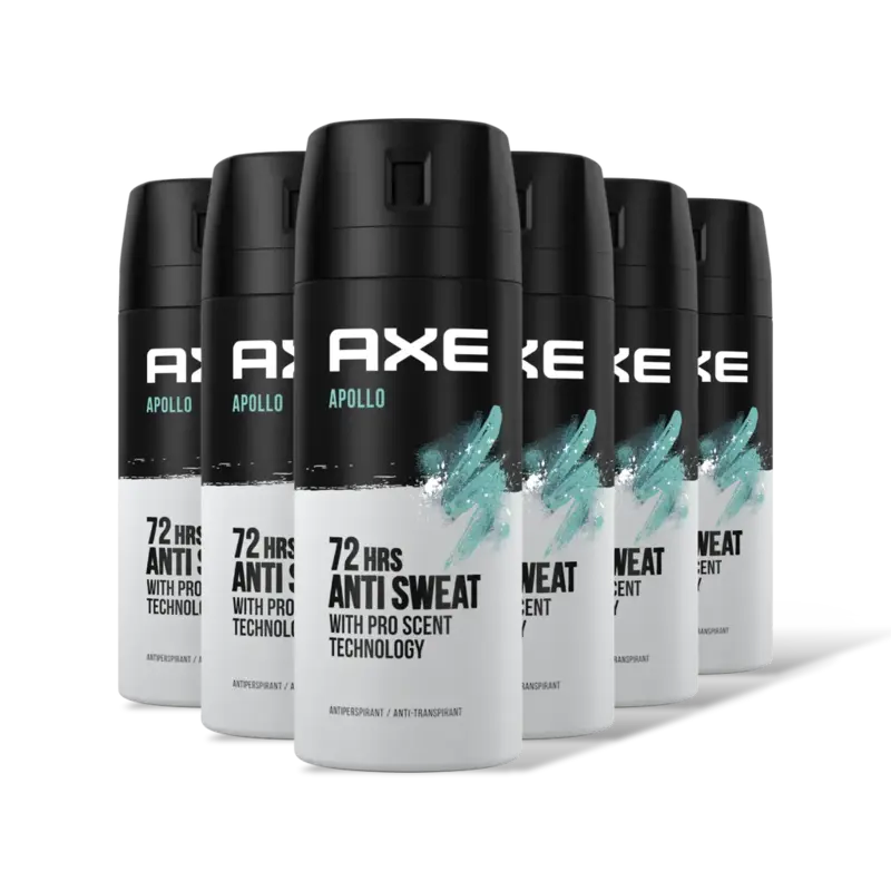 Axe Apollo deodorant bodyspray 6-pack