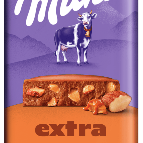 Milka Chocoladereep salted almond caramel