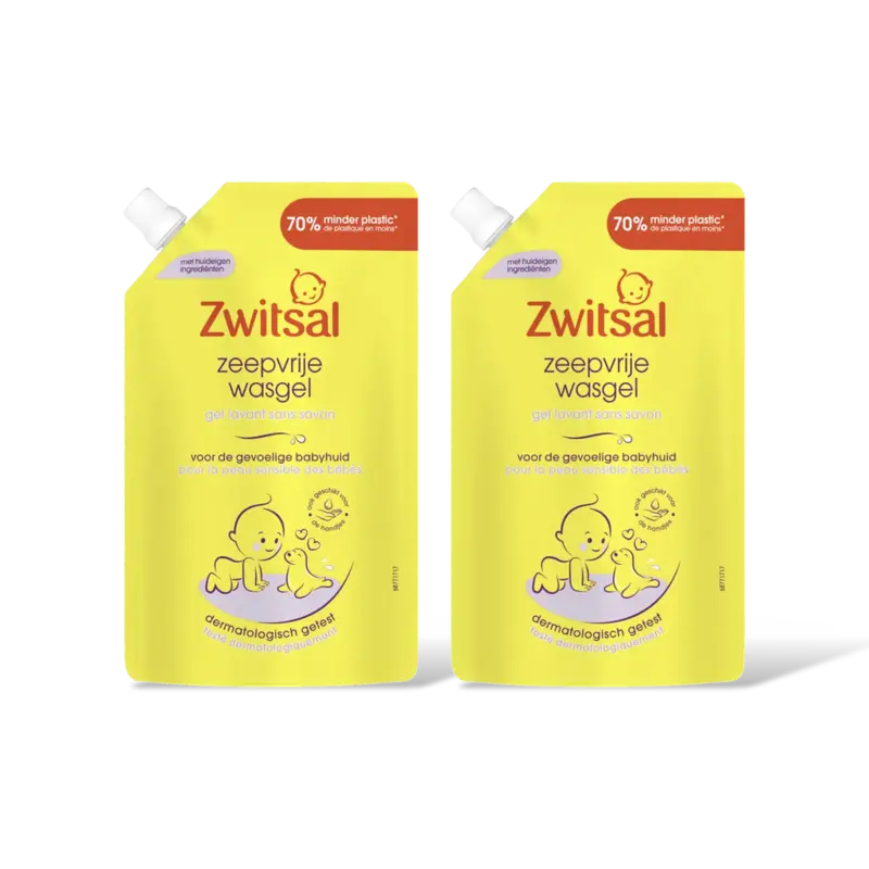 Zwitsal Baby zeepvrije wasgel navulpak 2-pack