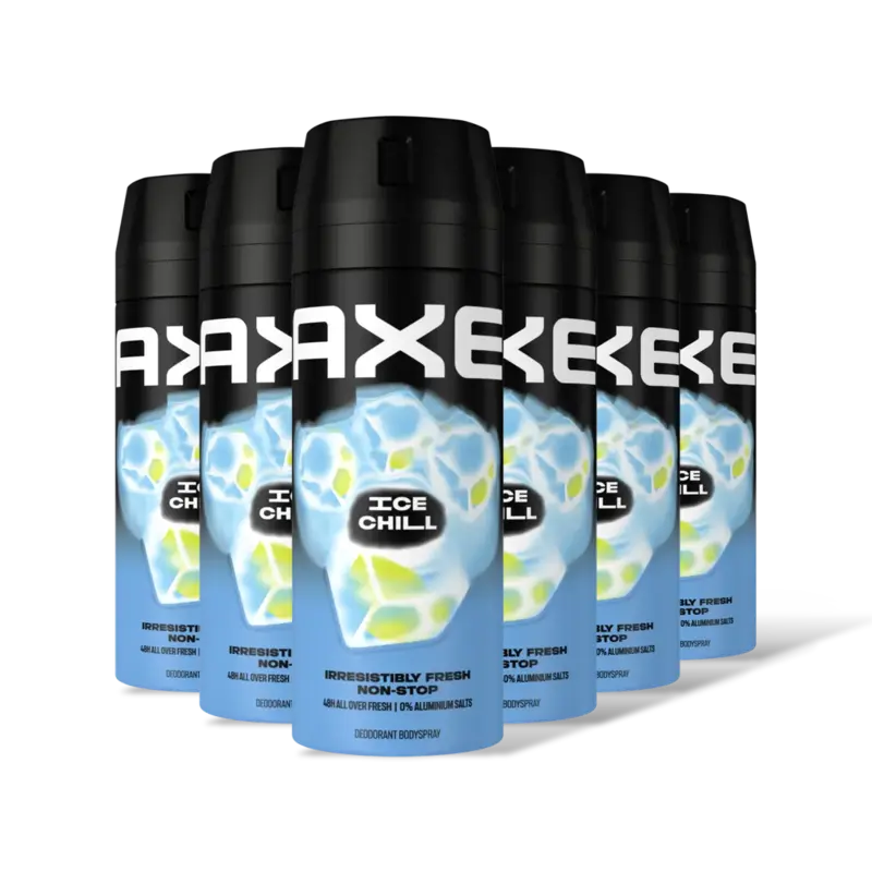 Axe Ice chill deodorant bodyspray 6-pack