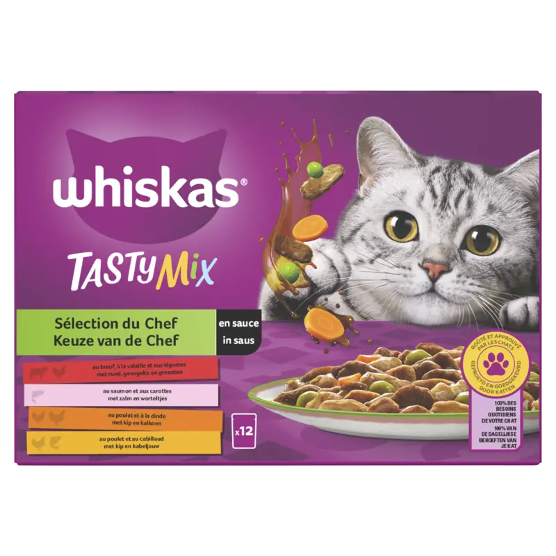 Whiskas Tasty mix keuze van de chef in saus