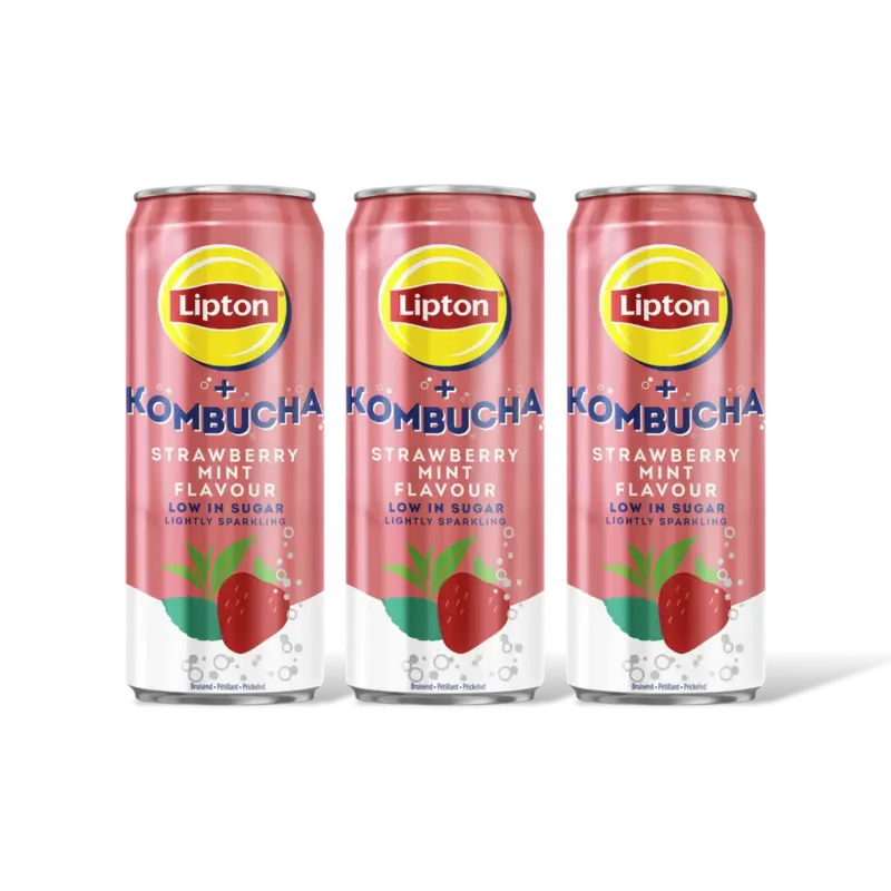 Lipton Ice tea kombucha strawberry mint 3-pack