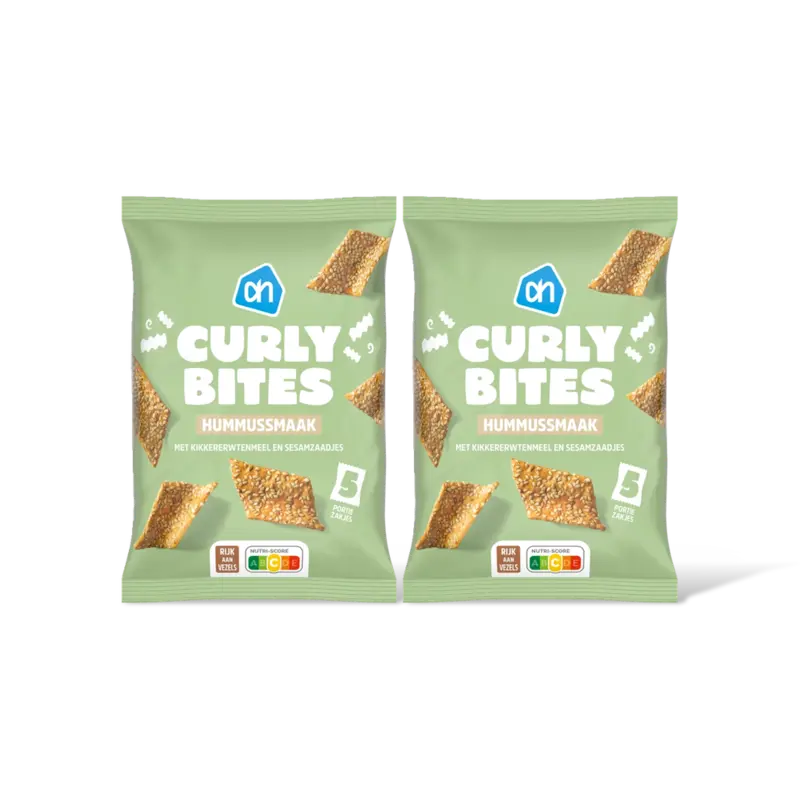 AH Curly bites hummusmaak 2-pack