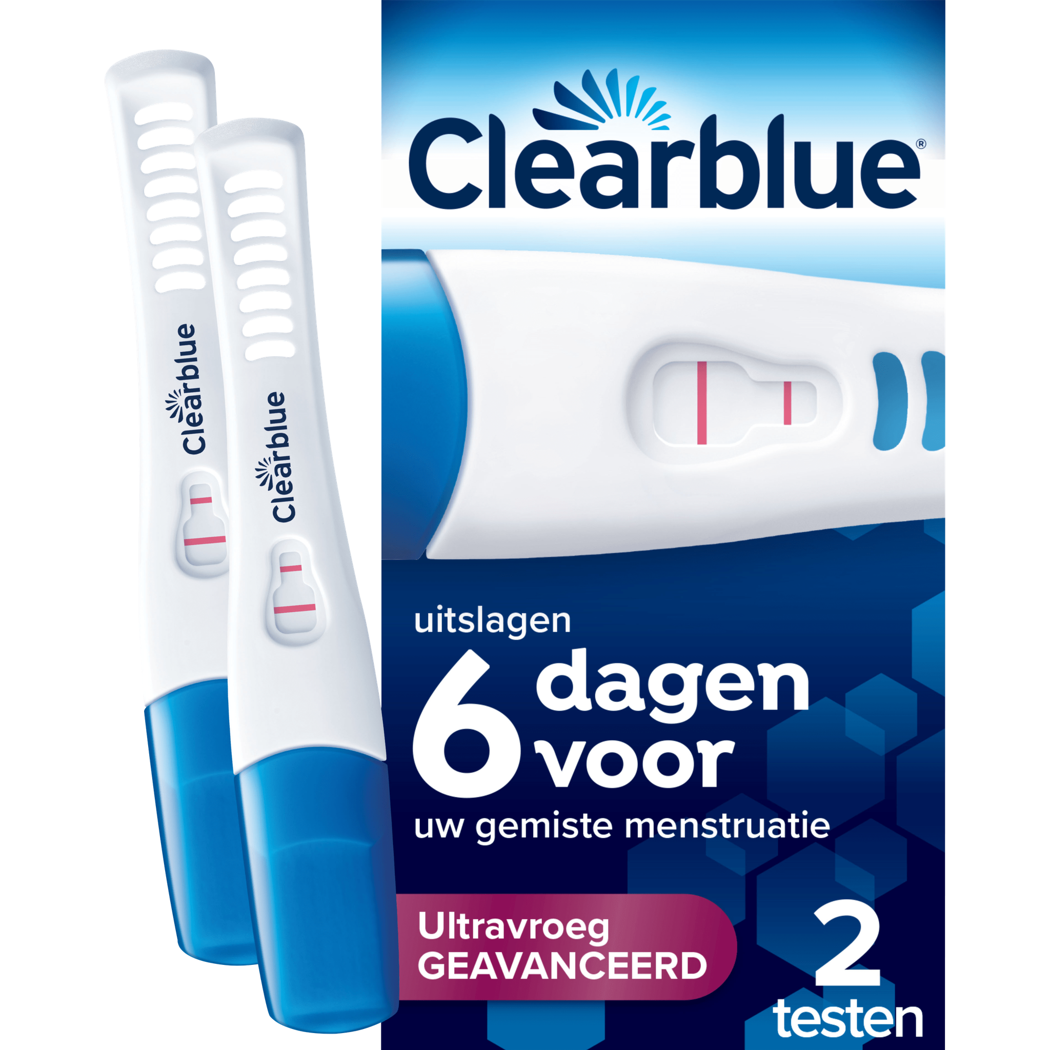 Clearblue Vroege Geavanceerd Detectie Zwangerschapstest 2 Stuks