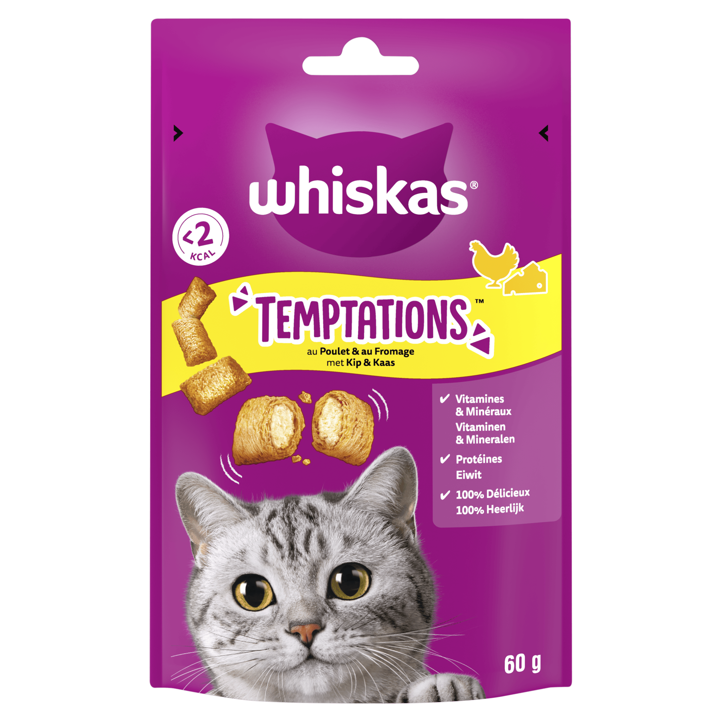 Whiskas Temptations Kip en Kaas