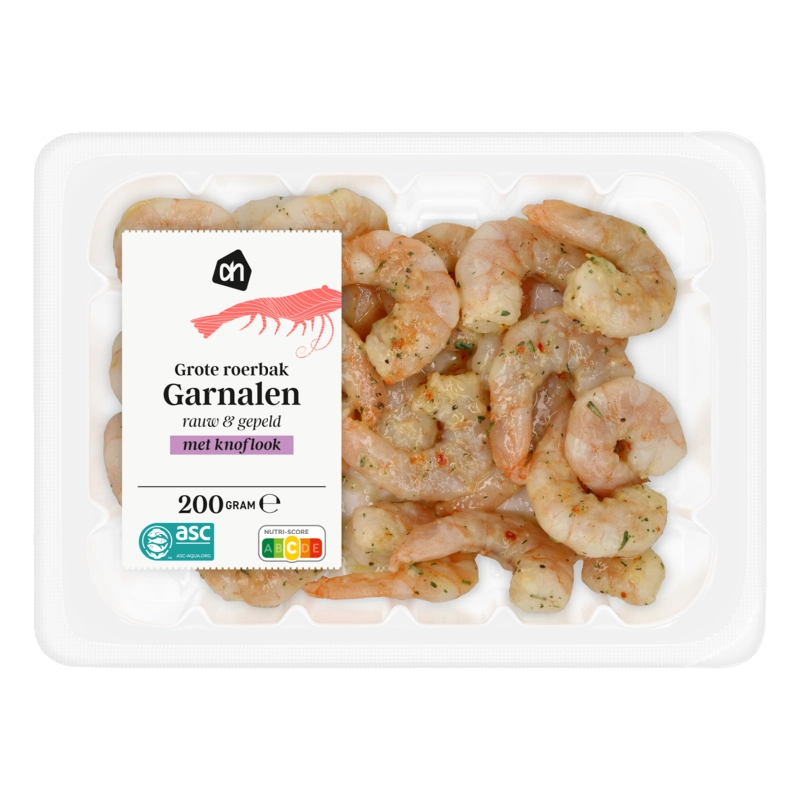 AH Grote roerbak garnalen knoflook