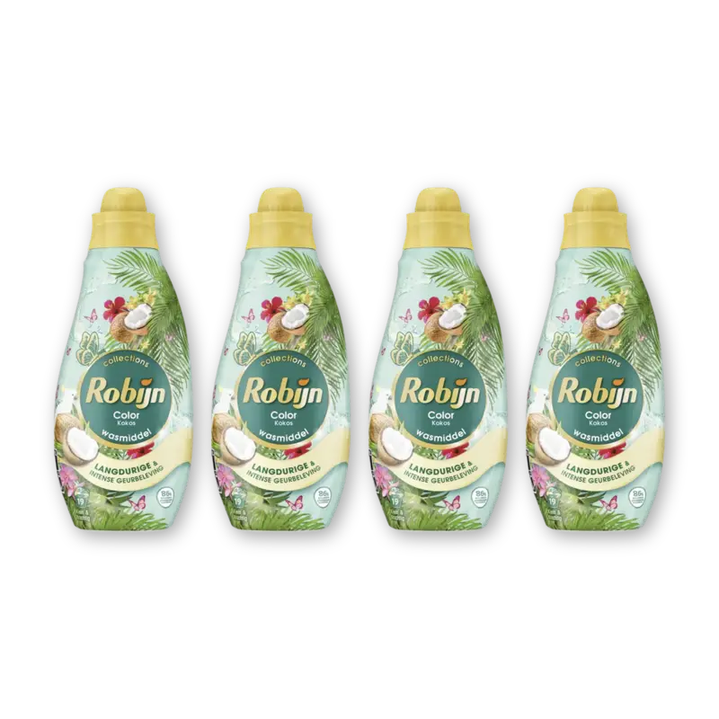 Robijn Color kokos wasmiddel 4-pack