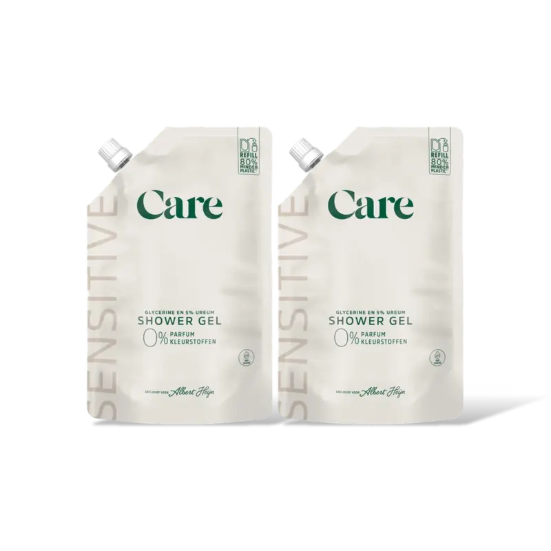 Care Sensitive shower gel 0% refill 2-pack