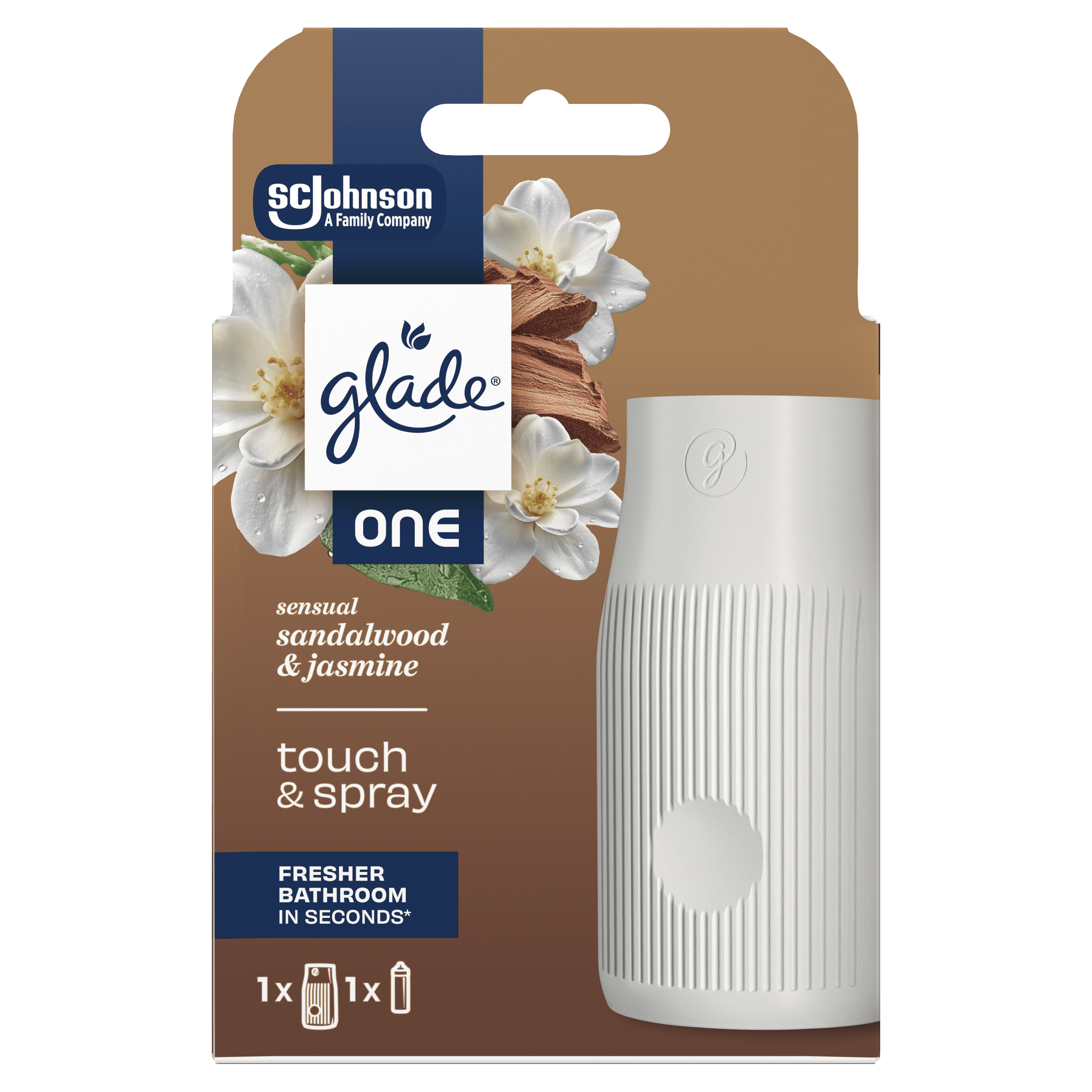 Glade One Touch & spray houder Sandelhout
