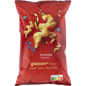 G'woon Krulchips Naturel
