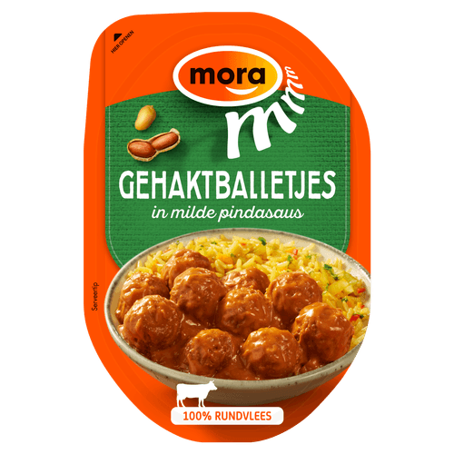 Mora Gehaktballetjes in milde pindasaus