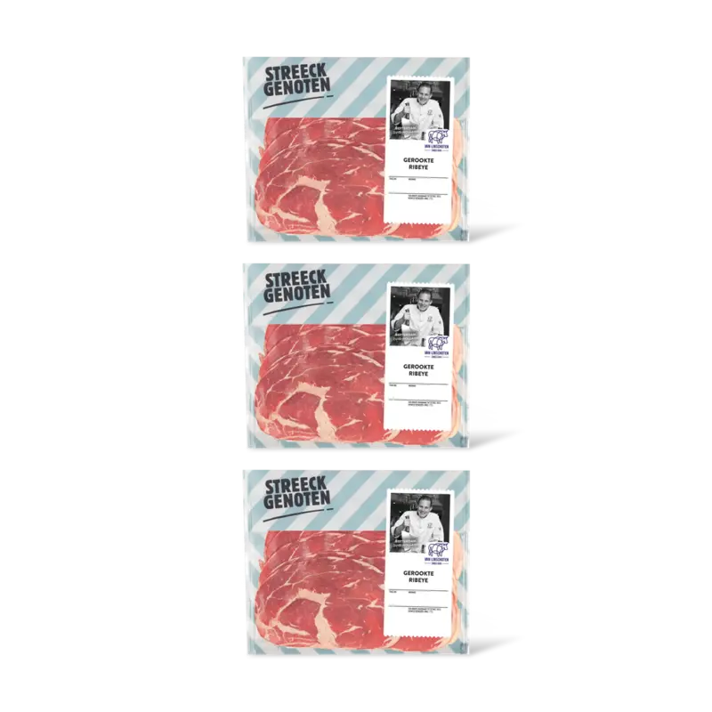 Streeckgenoten Gerookte ribeye 3-pack