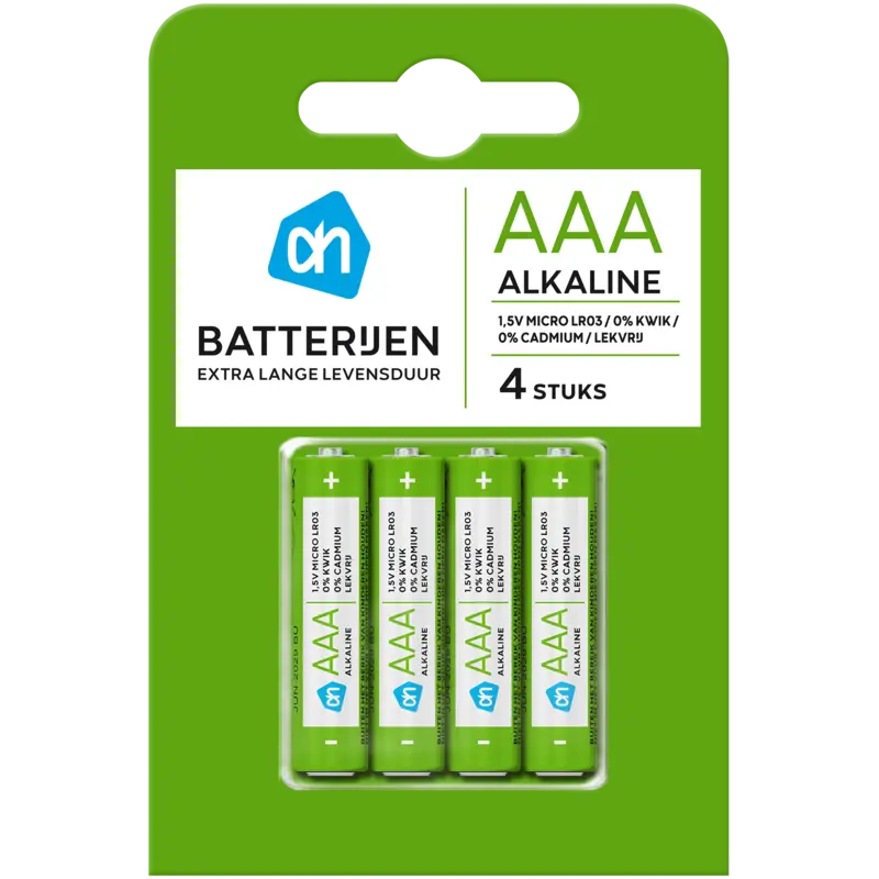 AH AAA alkaline batterijen