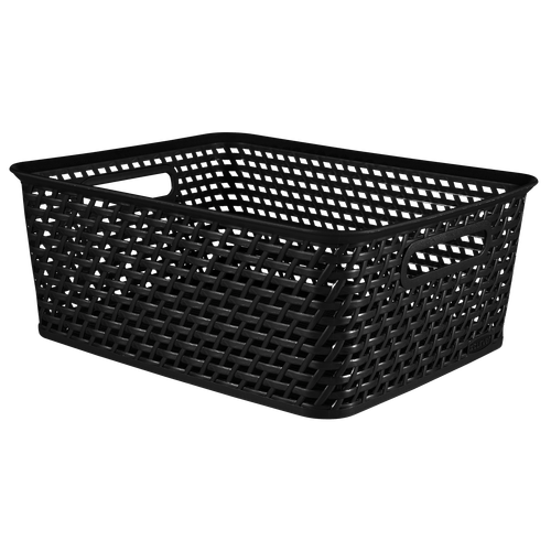 Rattan mand M 36x30x13 zwart