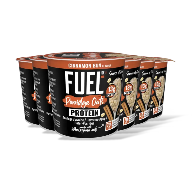 Fuel10K Porridge Oats Pot Cinnamon Bun 6-pack