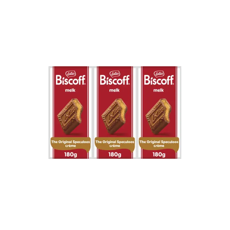 Lotus Biscoff Speculoos melkchocolade crème 3-pack