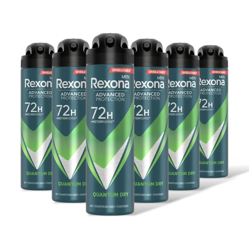 Rexona Men dry quantum anti-transp spray 6-pack