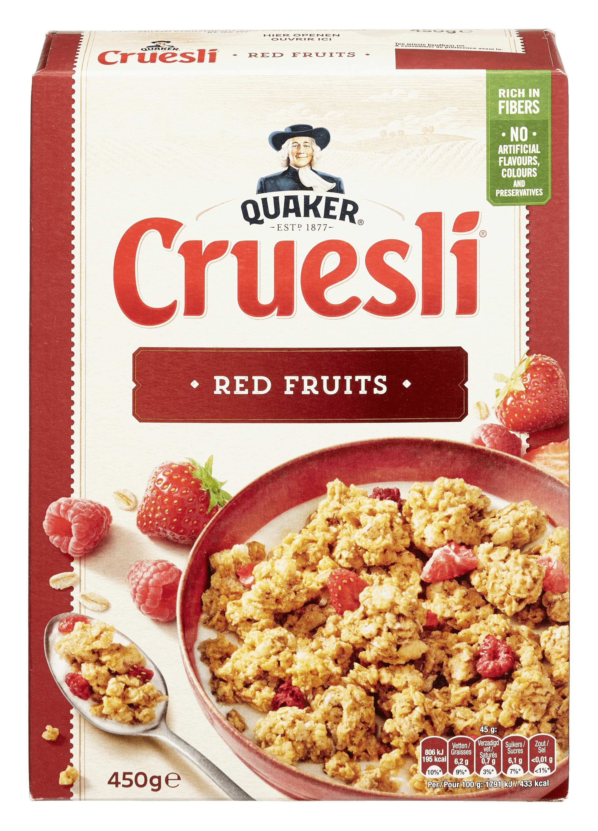 Quaker Cruesli rood fruit