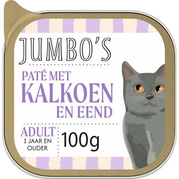 Jumbo's Paté met Kalkoen en Eend Adult 100 g