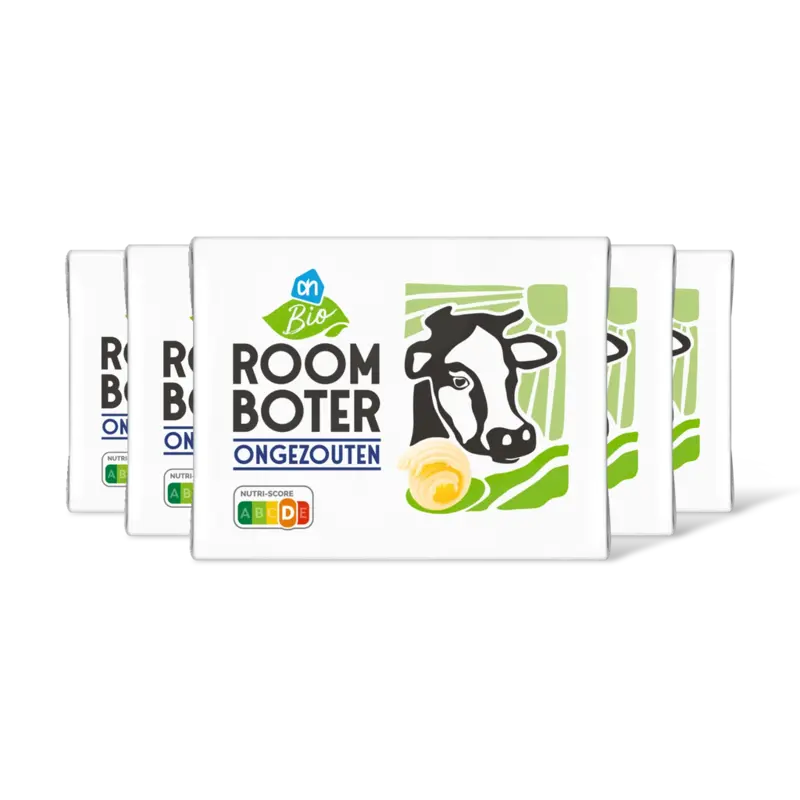 AH Biologisch Roomboter ongezouten 5-pack