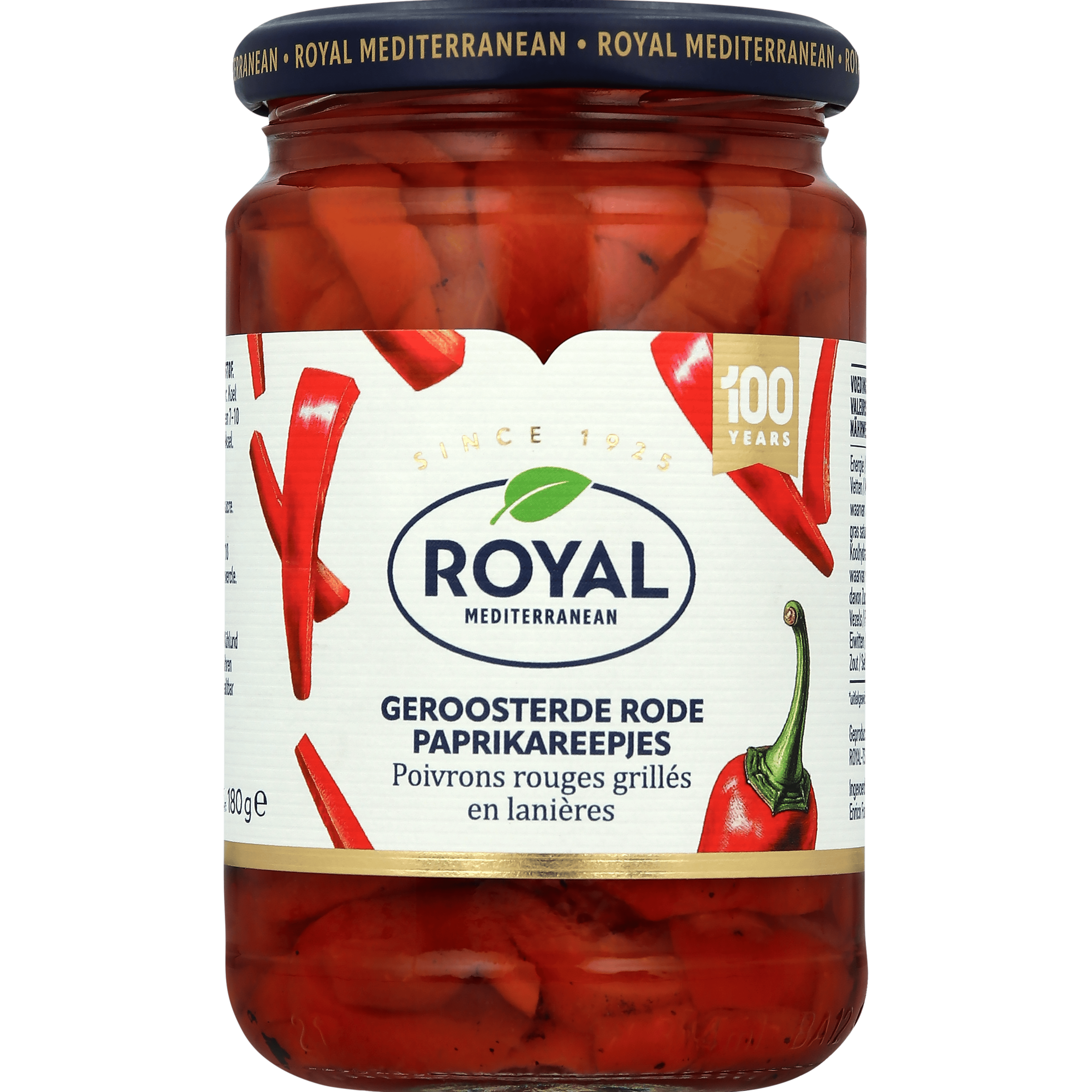 Royal Geroosterde rode paprika strips
