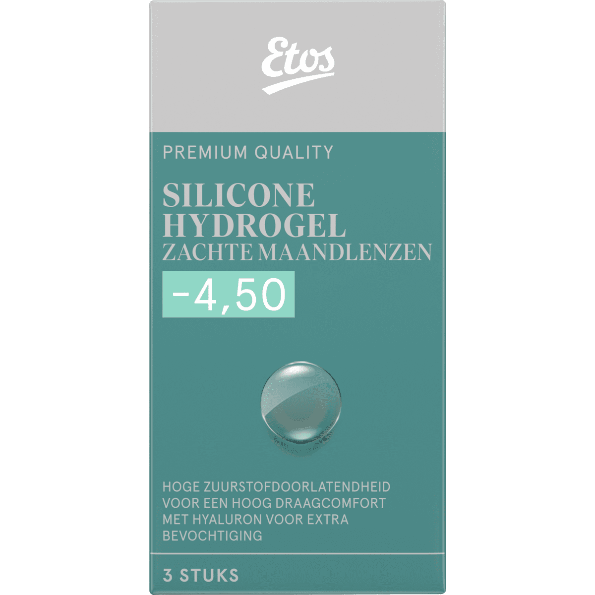 Etos Silicone Hydrogel Zachte Maandlenzen -4.50 3 stuks
